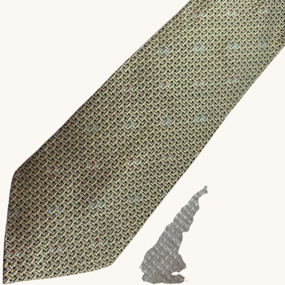 Lot of 8 Mixed Gold Yellow Mens Silk Neckties Nautica Haggar Morgan Hart Vintage - Picture 13 of 16